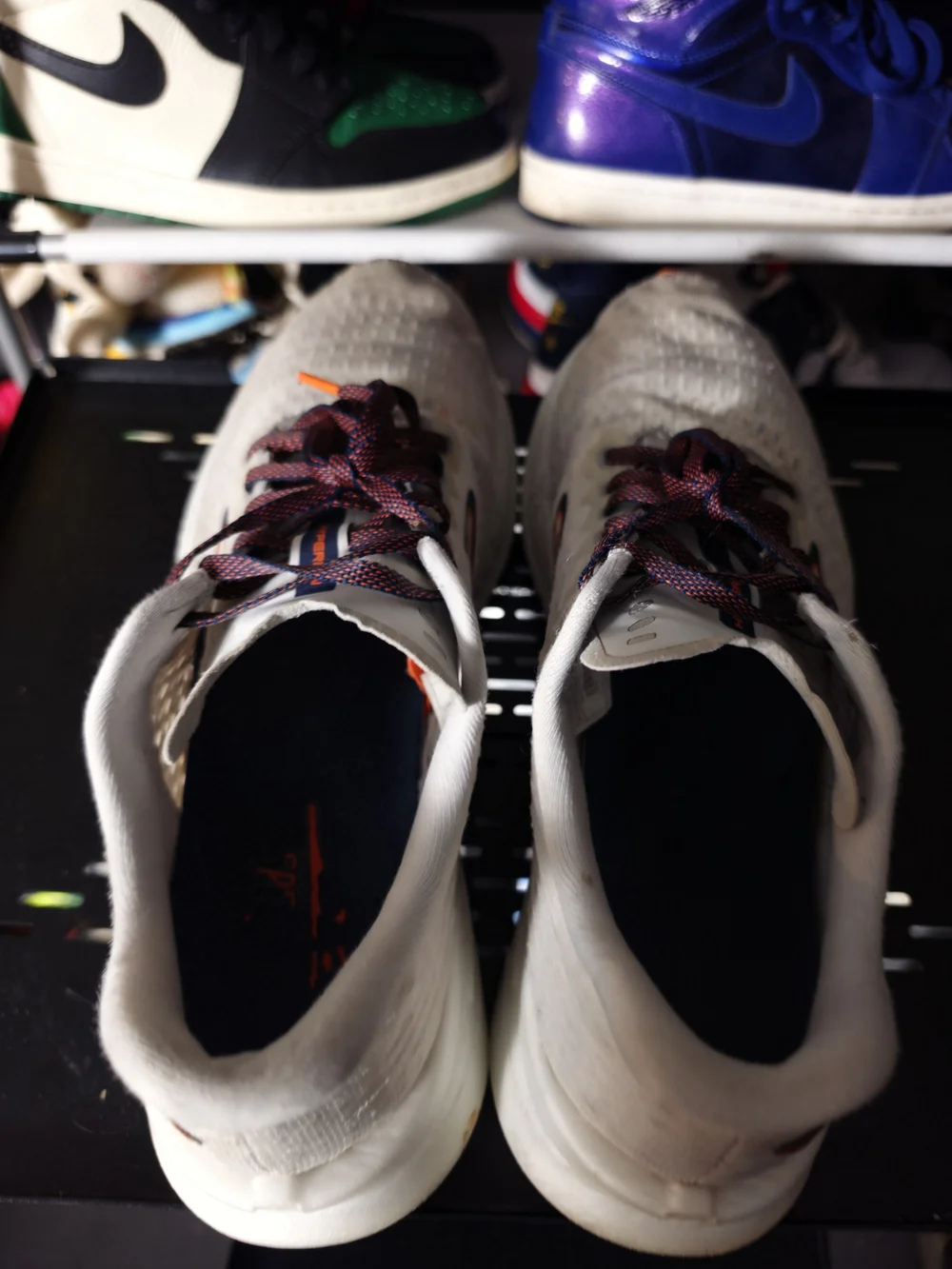 🔥 Brooks Hyperion White with Navy Orange Men Size 11.5 Running Shoes